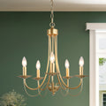Copper Grove Tirana 5 Light Modern Goldtone Chandelier