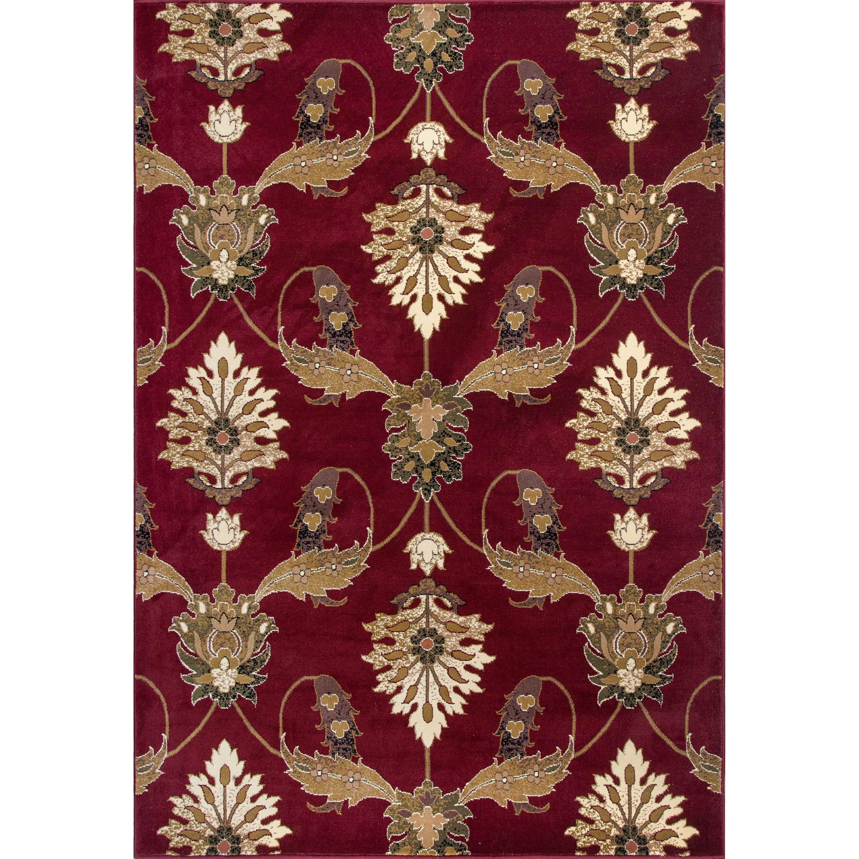 Copper Grove Veit Floral Plum Classic Area Rug