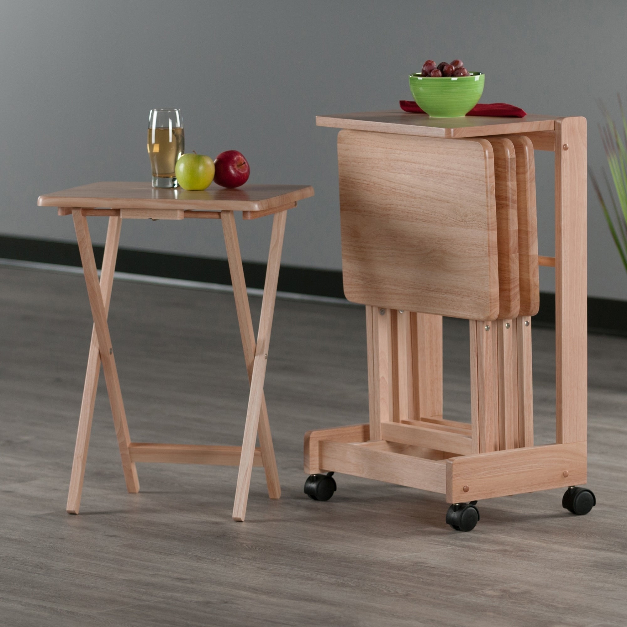 Copper Grove Vobkent 5 Piece Flip Top Snack Table