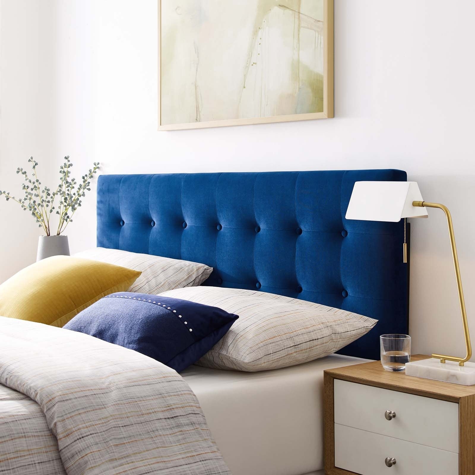 Copper Grove Windsheim King Tufted Velvet Headboard