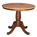Copper Grove Wychwood Round 36 Inch Pedestal Table With 12 Inch Leaf