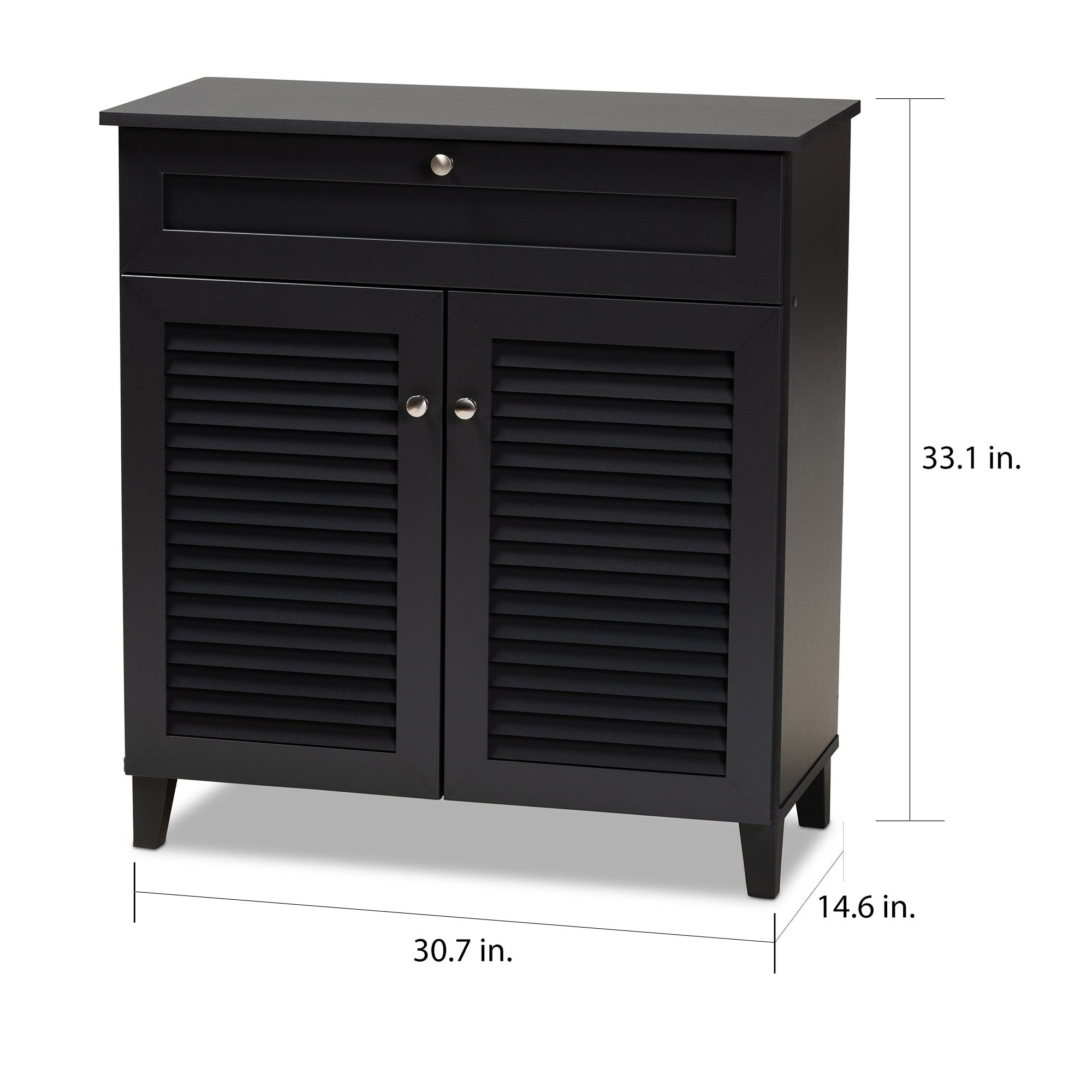 Copper Grove Zdolbuniv Dark Grey 4 Shelf Shoe Storage Cabinet