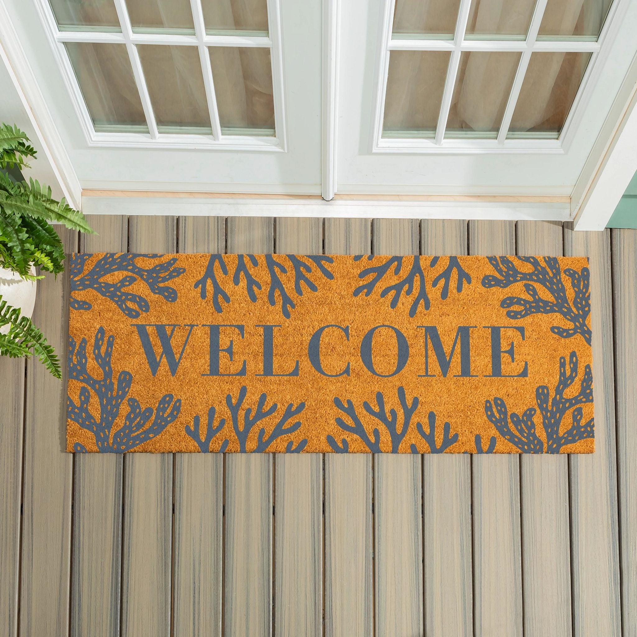 Coral Sea Welcome Coir Door Mat