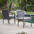 Outdoor Cordoba Wicker Dining Chair With Cushions Set Of 2 By Christopher Knight Home