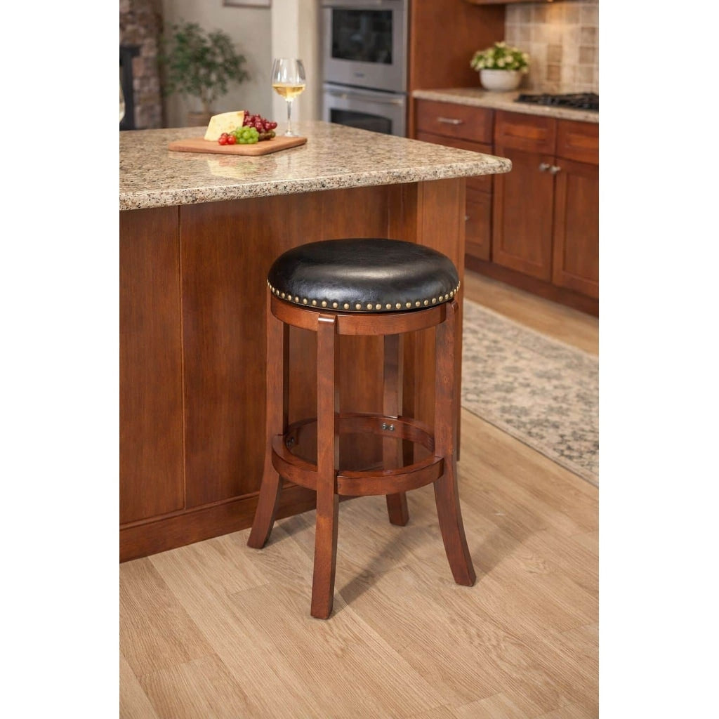 Cordova Black Swivel Counter Height 24 Inch Bar Stool