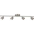 Core 4 Light Satin Nickel Led Fixed Rail Satin Nickel Steel Shade