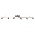 Core 6 Light Satin Nickel Led Fixed Rail Satin Nickel Steel Shade