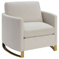 Corliss Beige Upholstered Arched Arm Chair