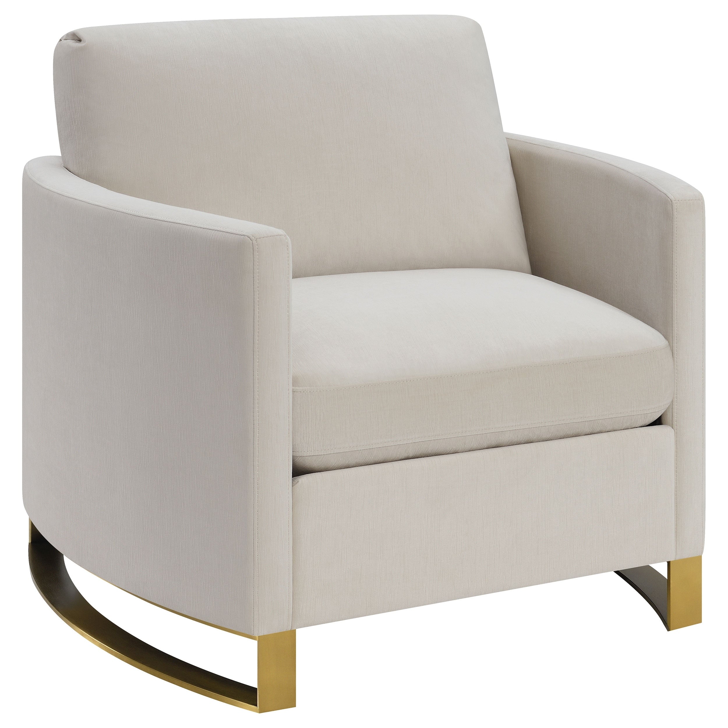 Corliss Beige Upholstered Arched Arm Chair