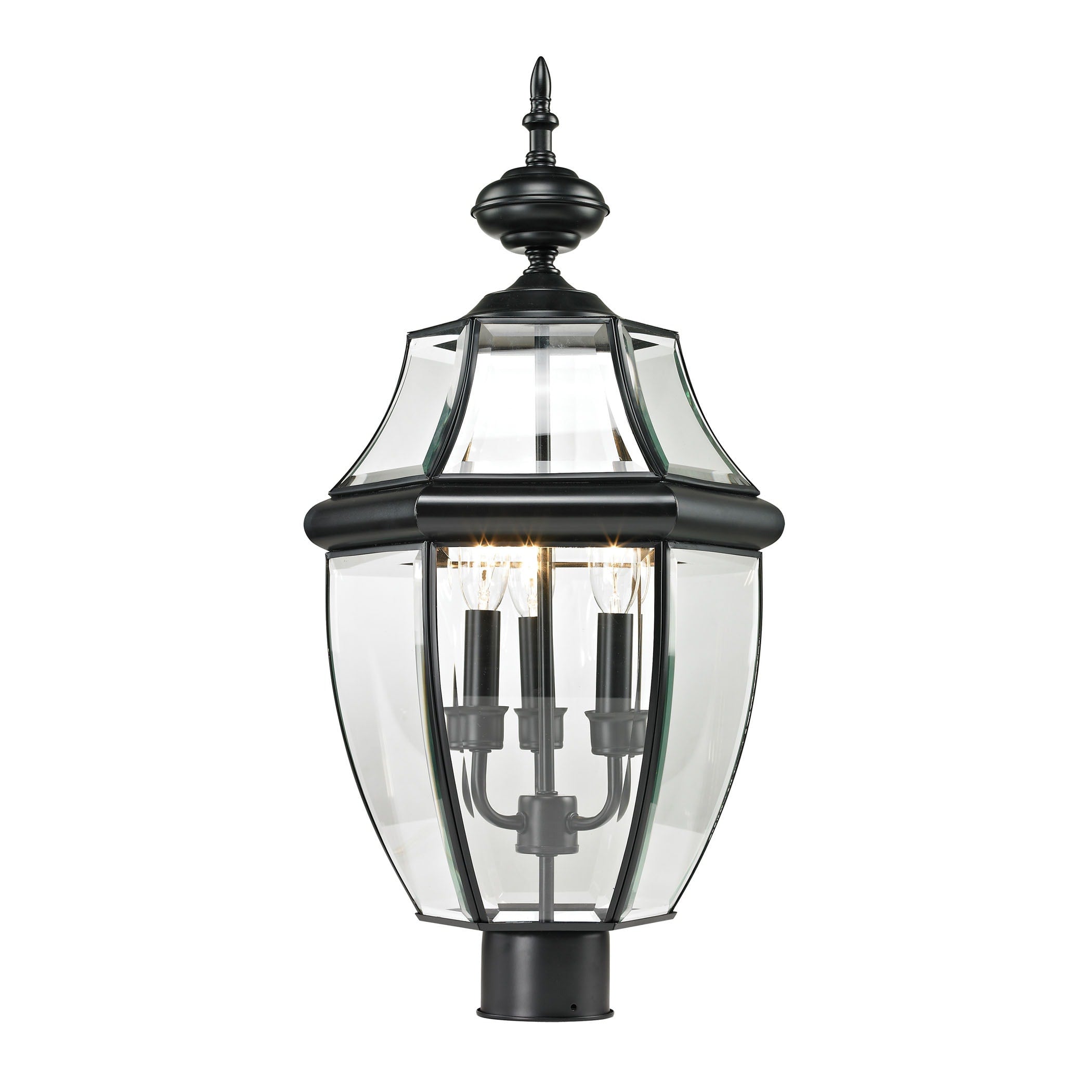 Cornerstone Black Ashford 3 Light Exterior Post Lantern