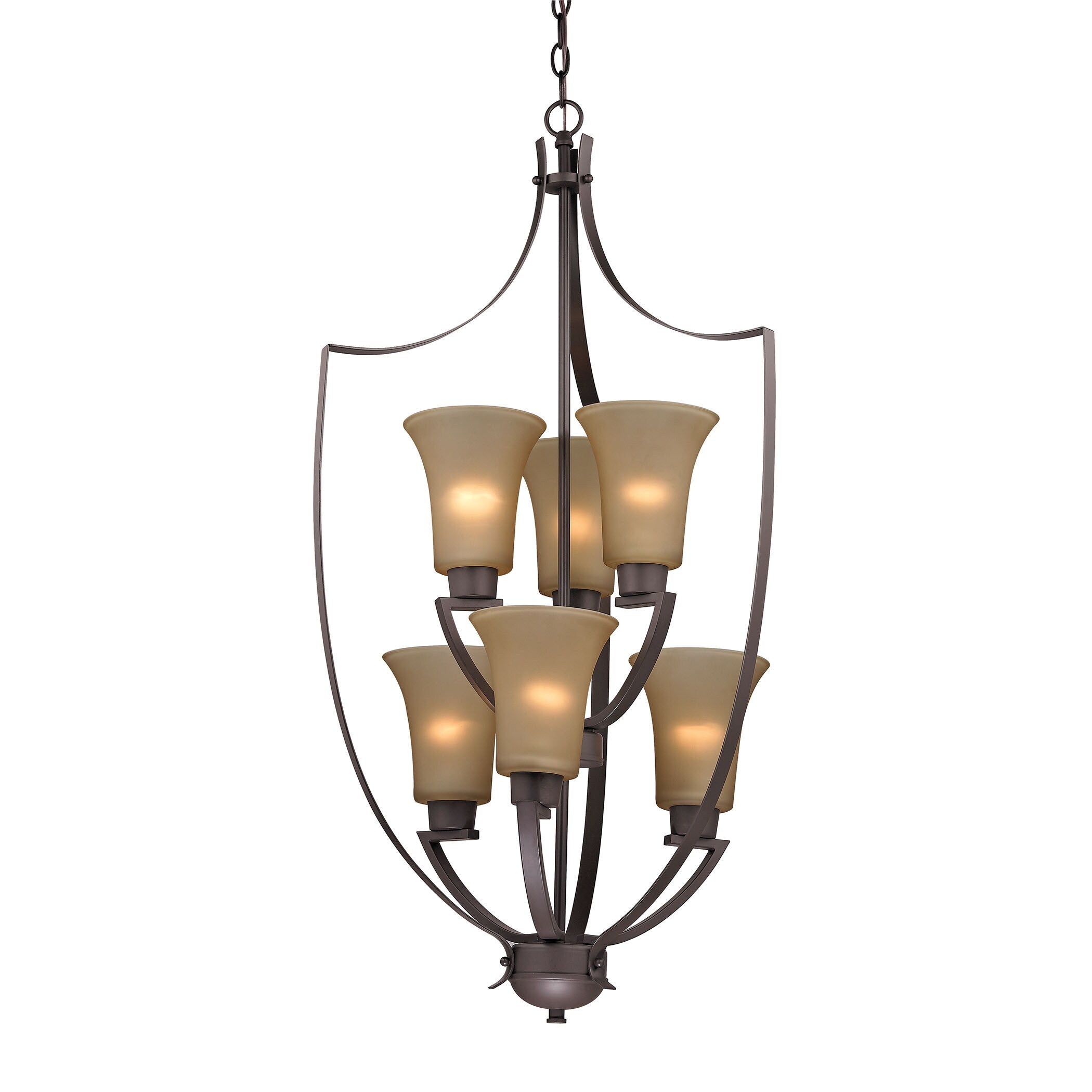 Cornerstone Foyer Collection 6 Light Chandelier In Oil Rubbed Bronze