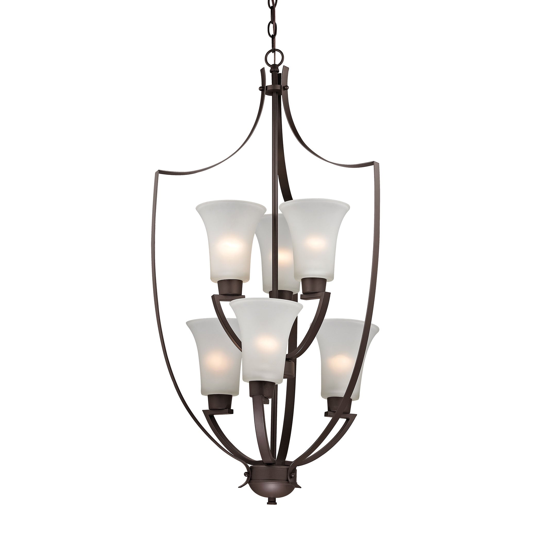 Cornerstone Foyer Collection 6 Light Chandelier In Oil Rubbed Bronze