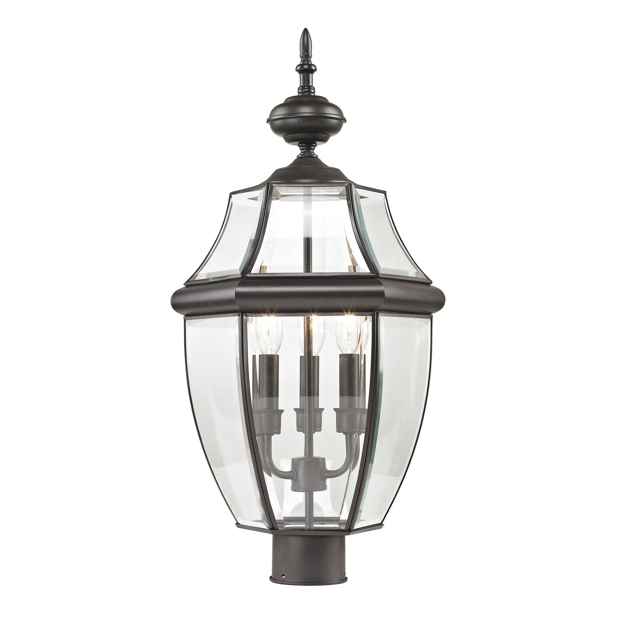 Cornerstone Oil Rubbed Bronze Ashford 3 Light Exterior Post Lantern