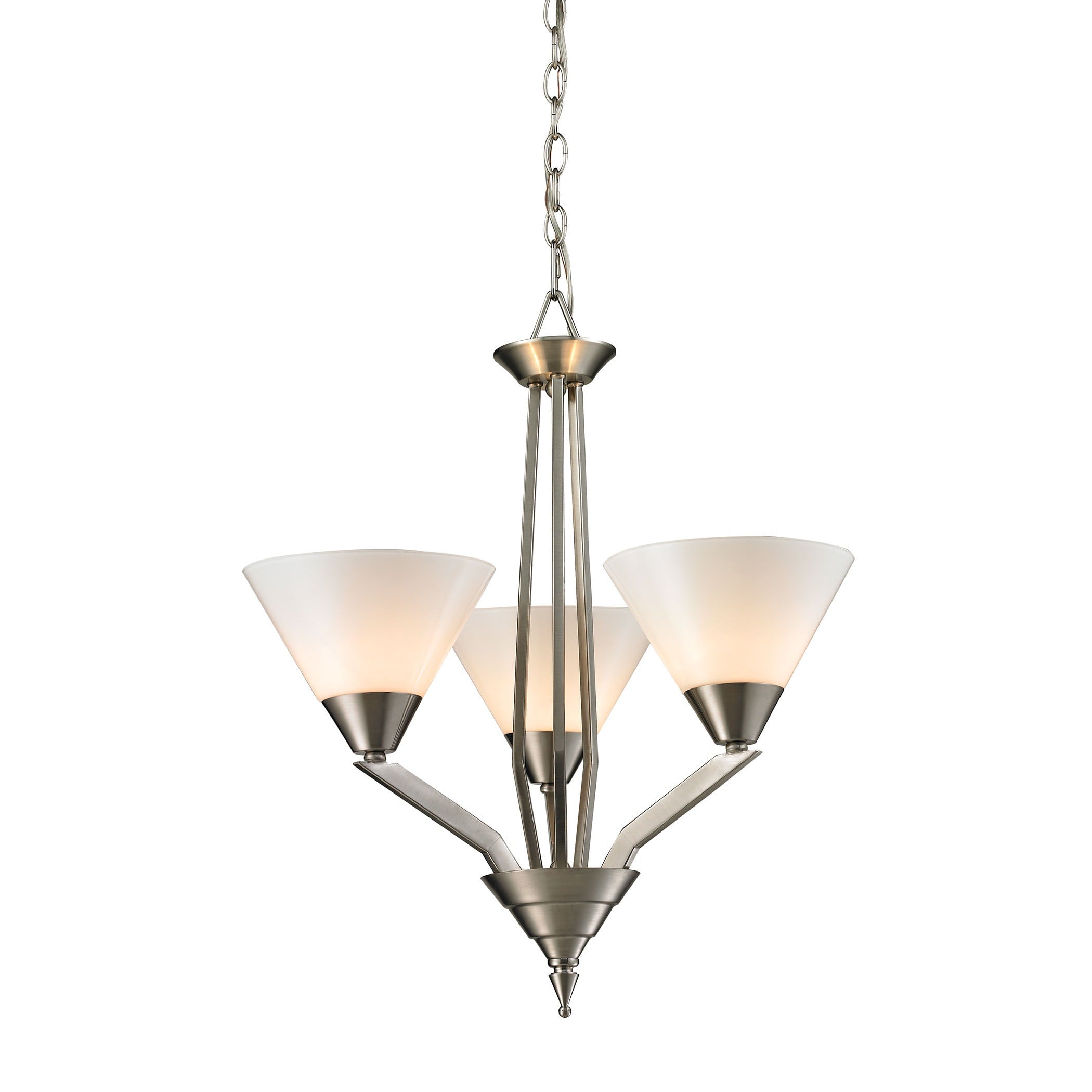 Cornerstone Tribecca 3 Light Chandelier In Brushed Nickel