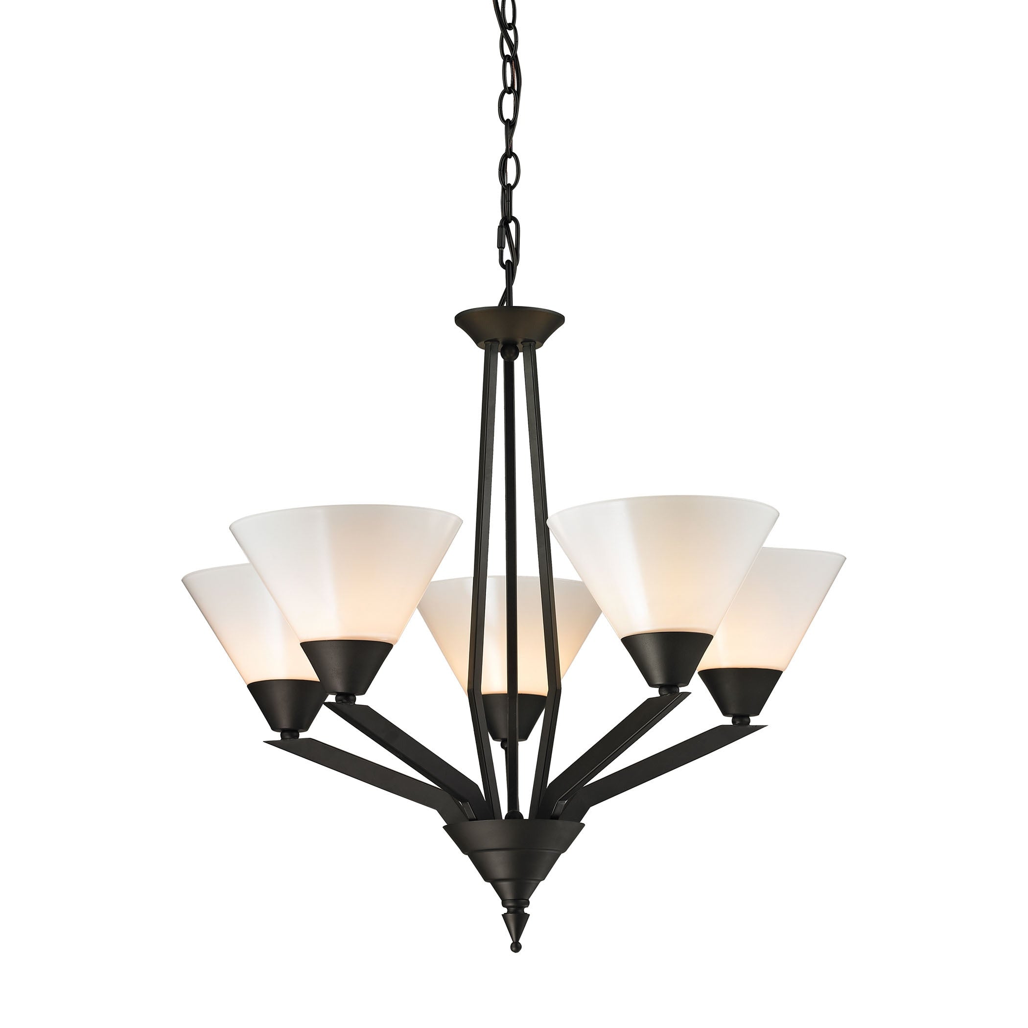 Cornerstone Tribecca 5 Light Chandelier In Oil Rubbed Bronze