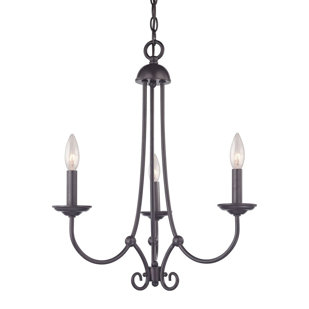 Cornerstone Williamsport 3 Light Chandelier In Oil Rubbed Bronze