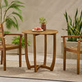 Coronado Outdoor Round Acacia Wood Accent Table By Christopher Knight Home