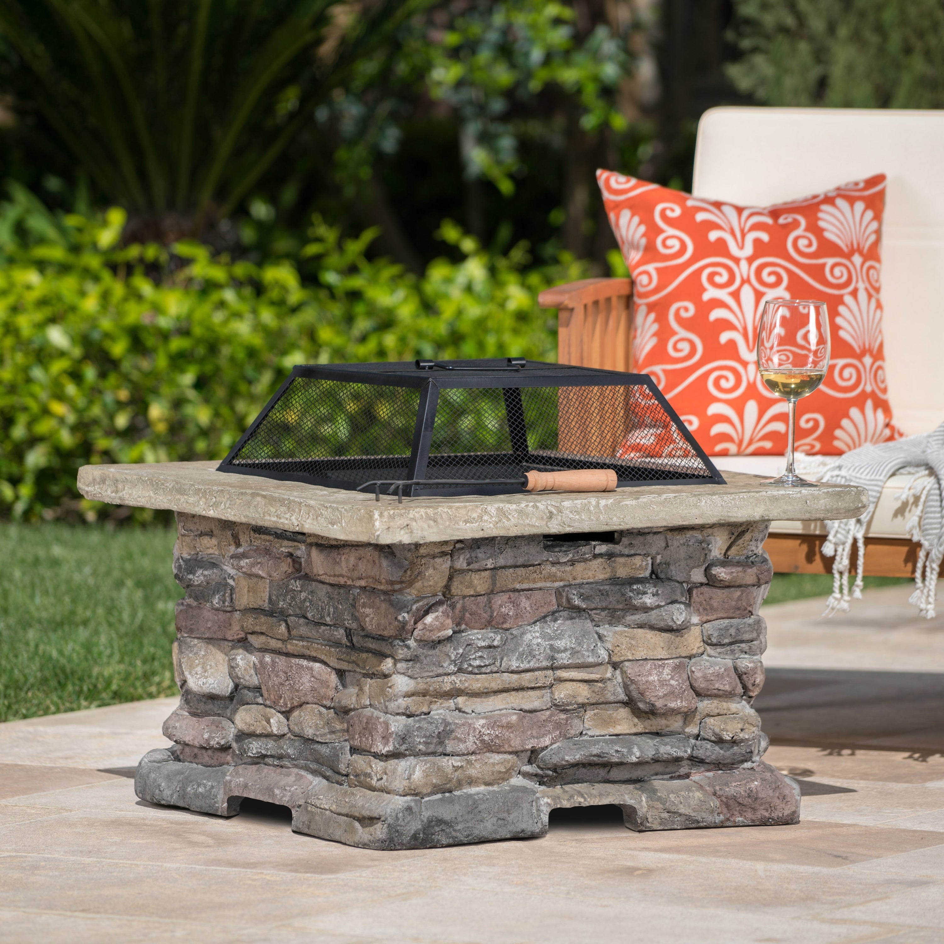 Corporal Square Fire Pit By Christopher Knight Home