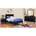 Corrine Mid Century Modern Black 4 Piece Bedroom Set