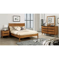 Corrine Mid Century Modern Oak 4 Piece Bedroom Set