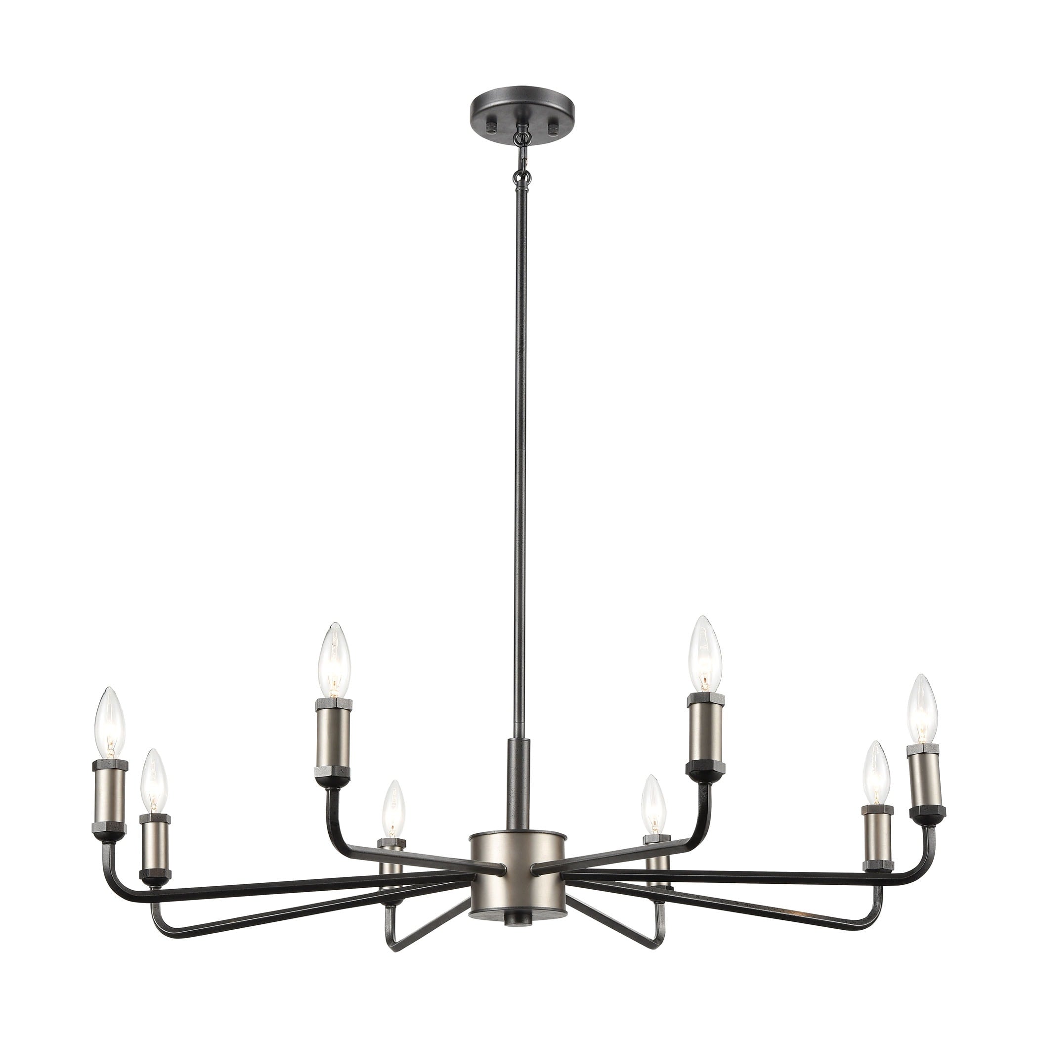 Cortlandt 8 Light Chandelier In Gray Iron