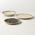 Corvo White and Black Patterned Dinner Plates Set of 6 by Ackerman