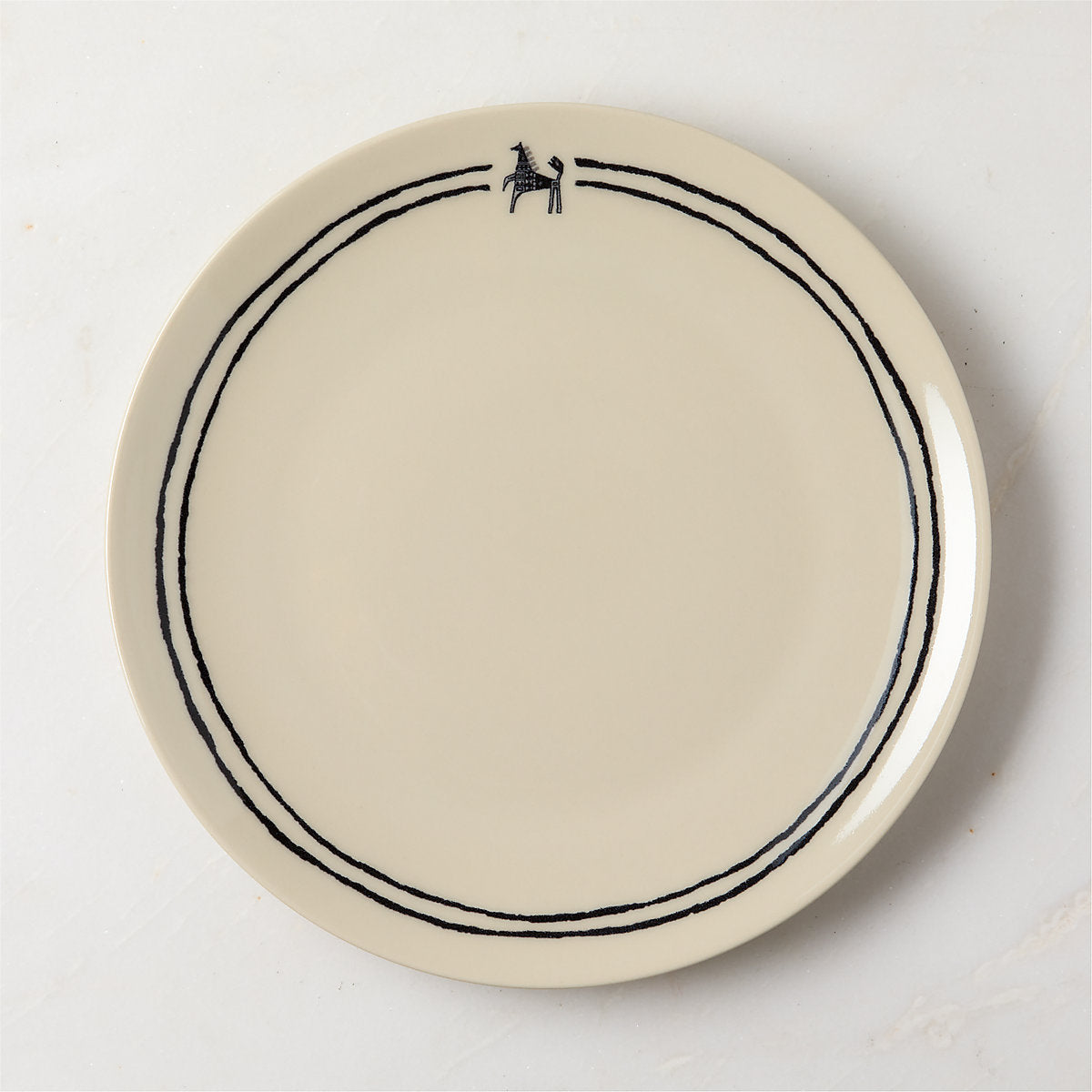 Corvo 3-Piece White and Black Patterned Dinnerware Set with Pasta Bowl by Ackerman
