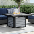 Havenside Home Wevok 42 Inch Square Aluminum Propane Fire Pit Table