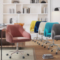 Corvus Braff Contemporary Velvet Fabric Adjustable Ergonomic Home Office Chair