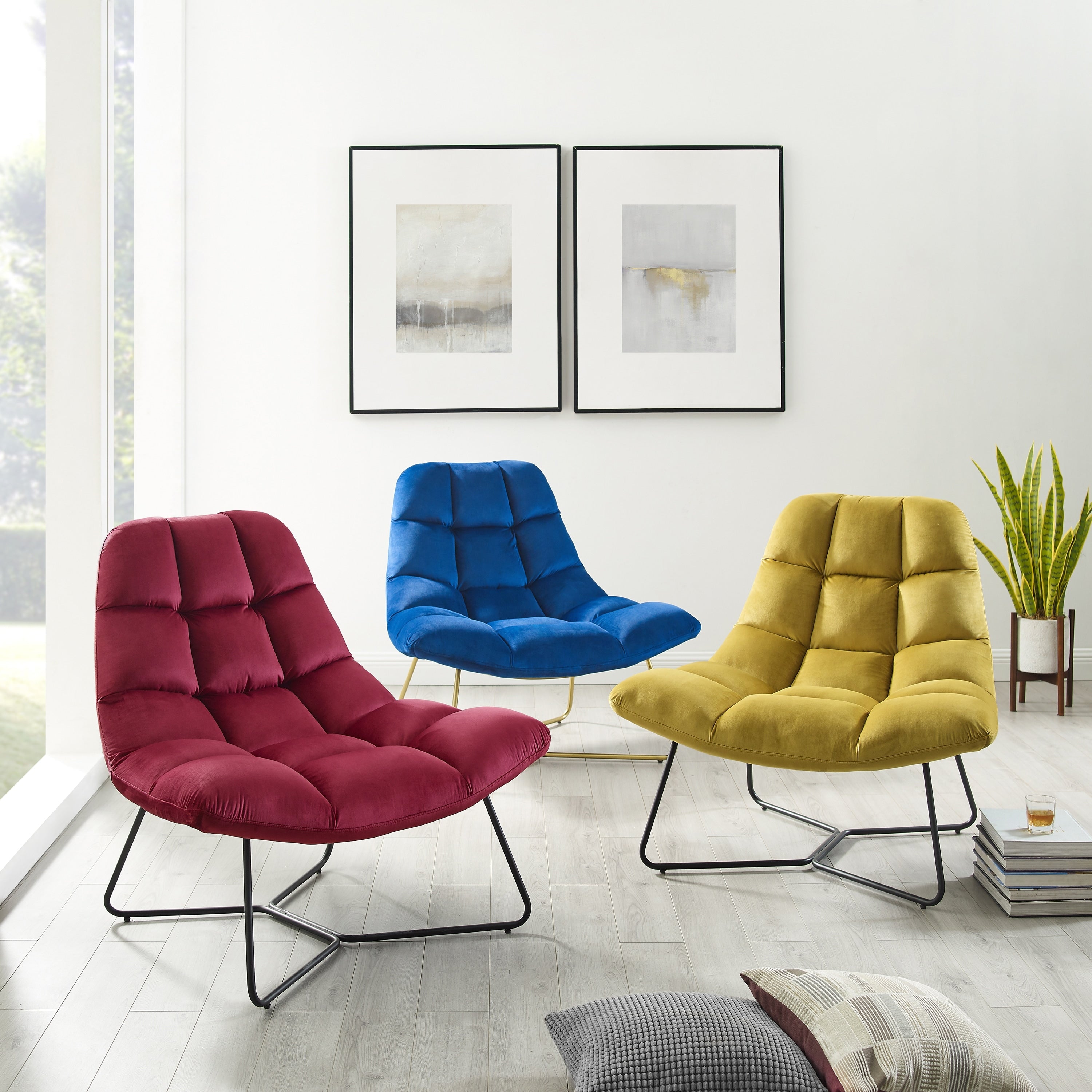 Corvus Ferrell Velvet Accent Chair