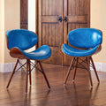 Corvus Madonna Mid Century Teal Accent Chair