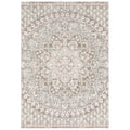Cosette Center Floral Medallion High Low Pile Area Rug