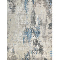 Cosmo Hand Knotted Wool Bamboo Silk Silver Blue Ivory Area Rug