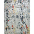 Cosmo Hand Knotted Wool Bamboo Silk Silver Multi Area Rug 8 X 10