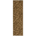 Cosmopolitan Cocoa Tiger Print Runner Rug 23 X 8 Runner