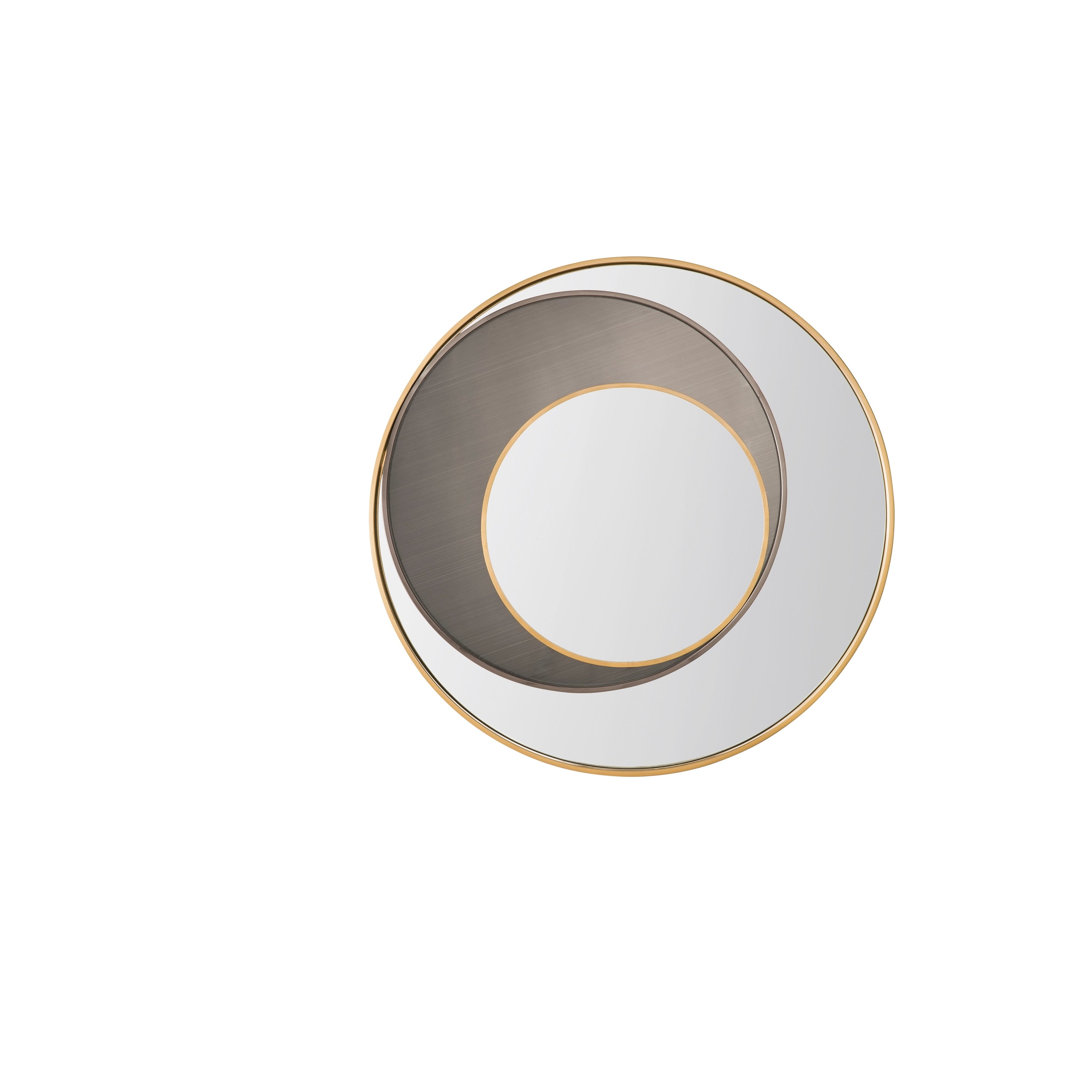 Cosmos 35.4 In Mirror Radiant Gold And Onyx By James Martin Vanities 35.375 In W X 1.625 In D X 35.375 H