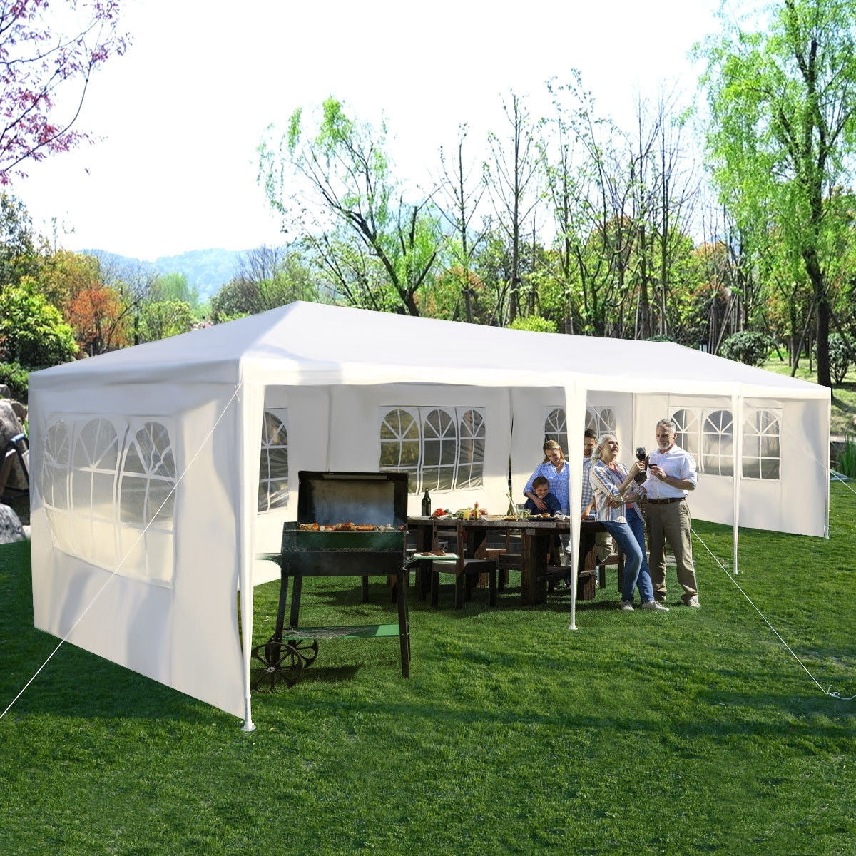 Costway 10X30 Party Wedding Outdoor Patio Tent Canopy Heavy Duty Gazebo Pavilion Event White S