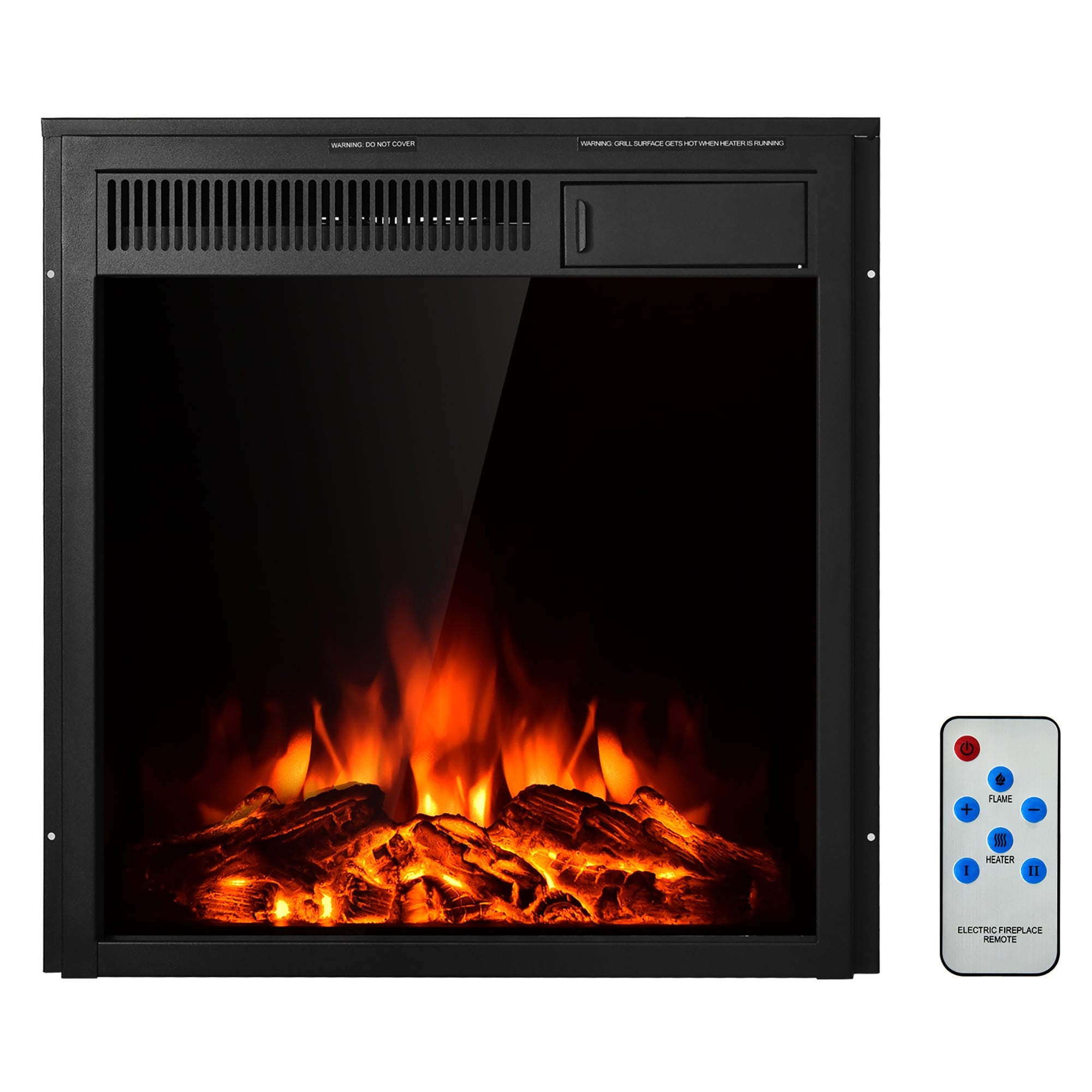 Costway 22.5 Electric Fireplace Insert Freestanding Recessed