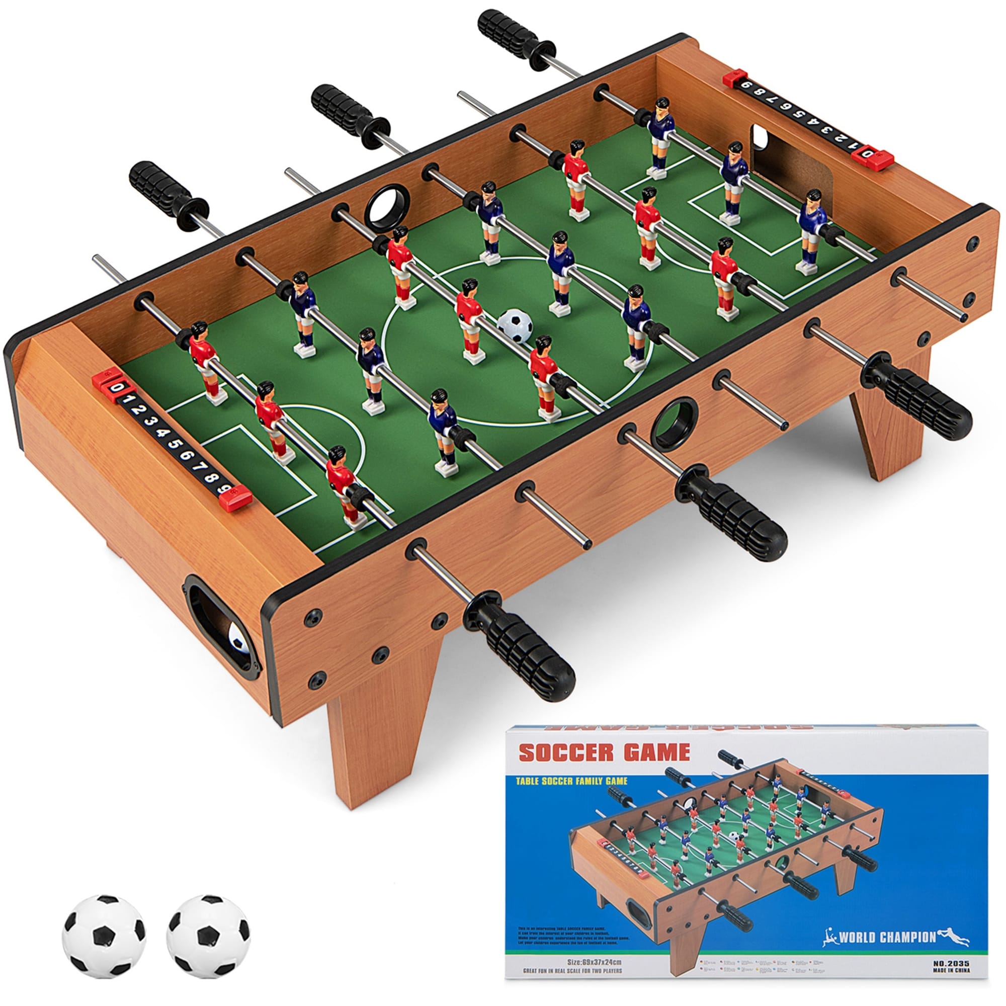 Costway 27 Foosball Table Competition Game Room Soccer Football Sports Indoor W Legs As Pic