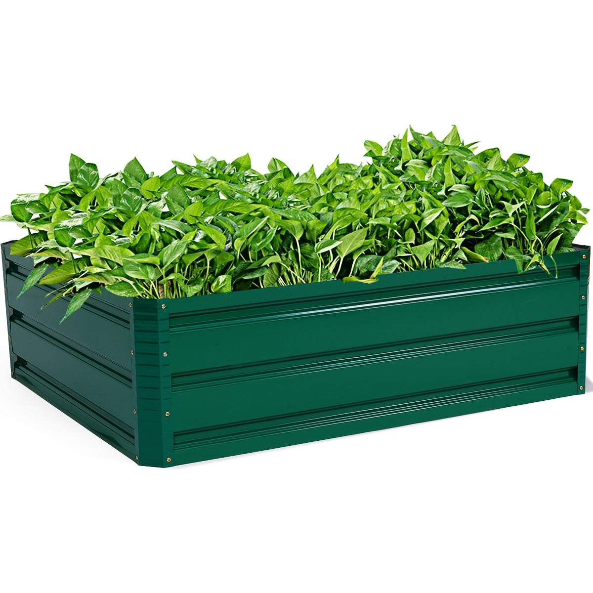 Costway 39.4X31.5 Patio Raised Garden Bed Vegetable Flower Plant Dark Green Dark Green