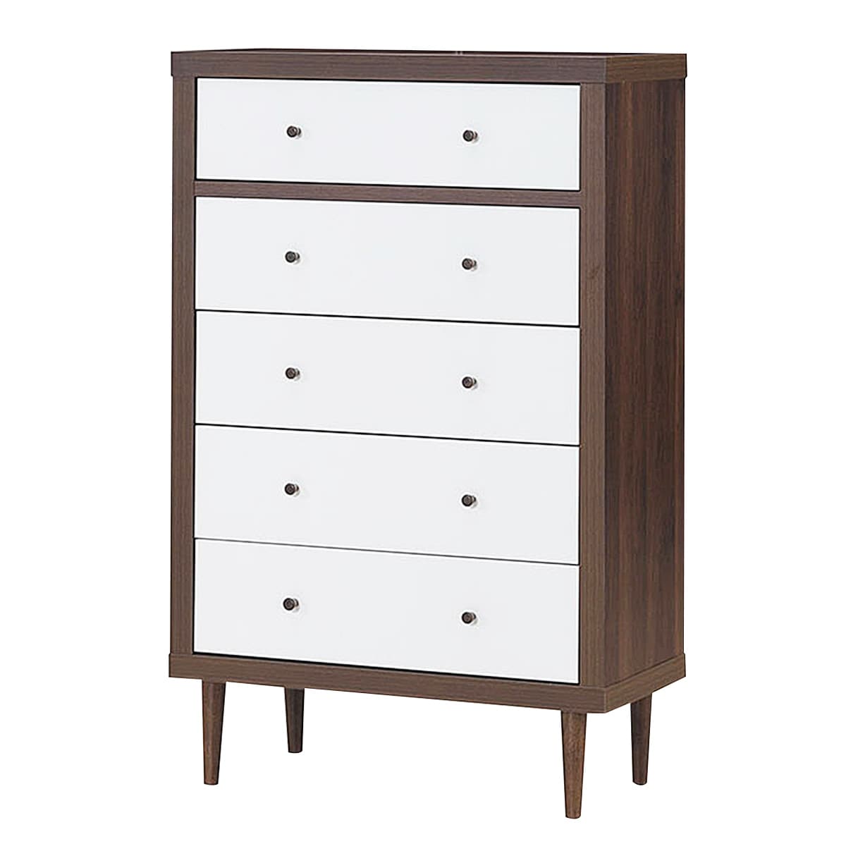 Costway 5 Drawer Dresser Wood Chest Of Drawers Storage Freestanding Cabinet Organizer