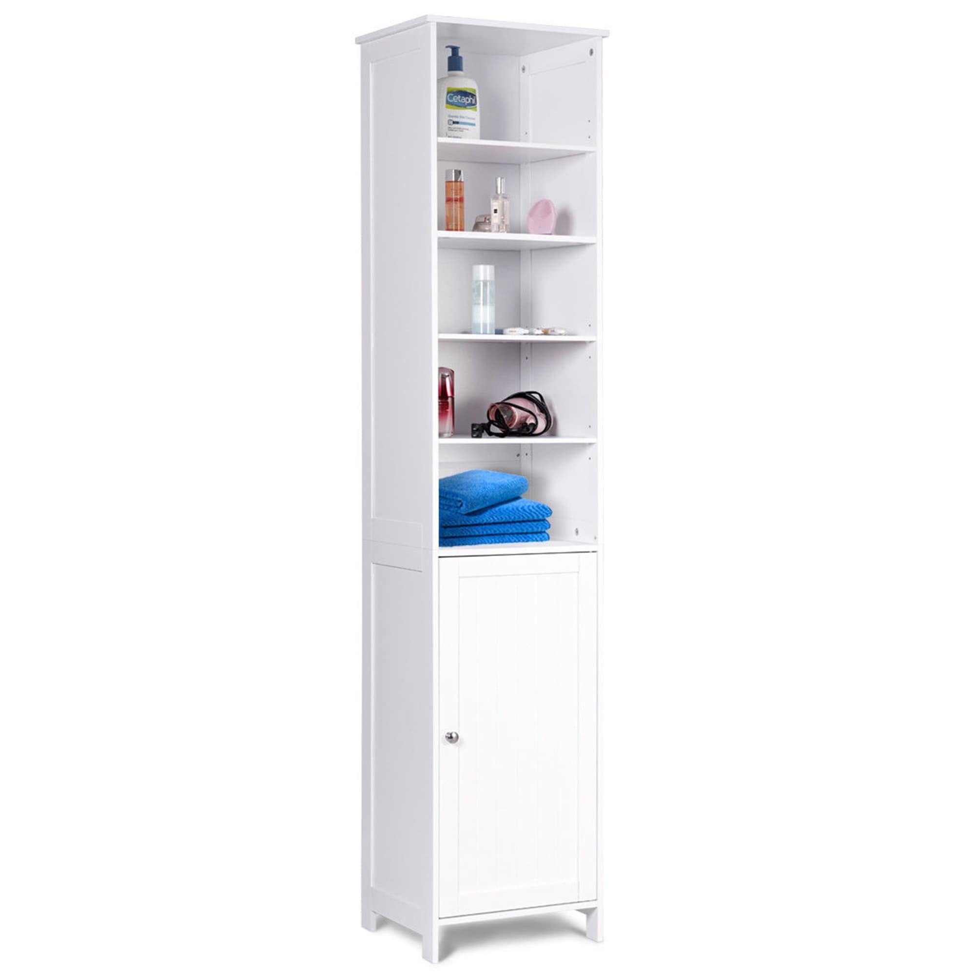 Costway 72H Bathroom Tall Floor Storage Cabinet Shelving Display See Description