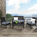 Costway 8Pcs Patio Rattan Furniture Set Garden Deck