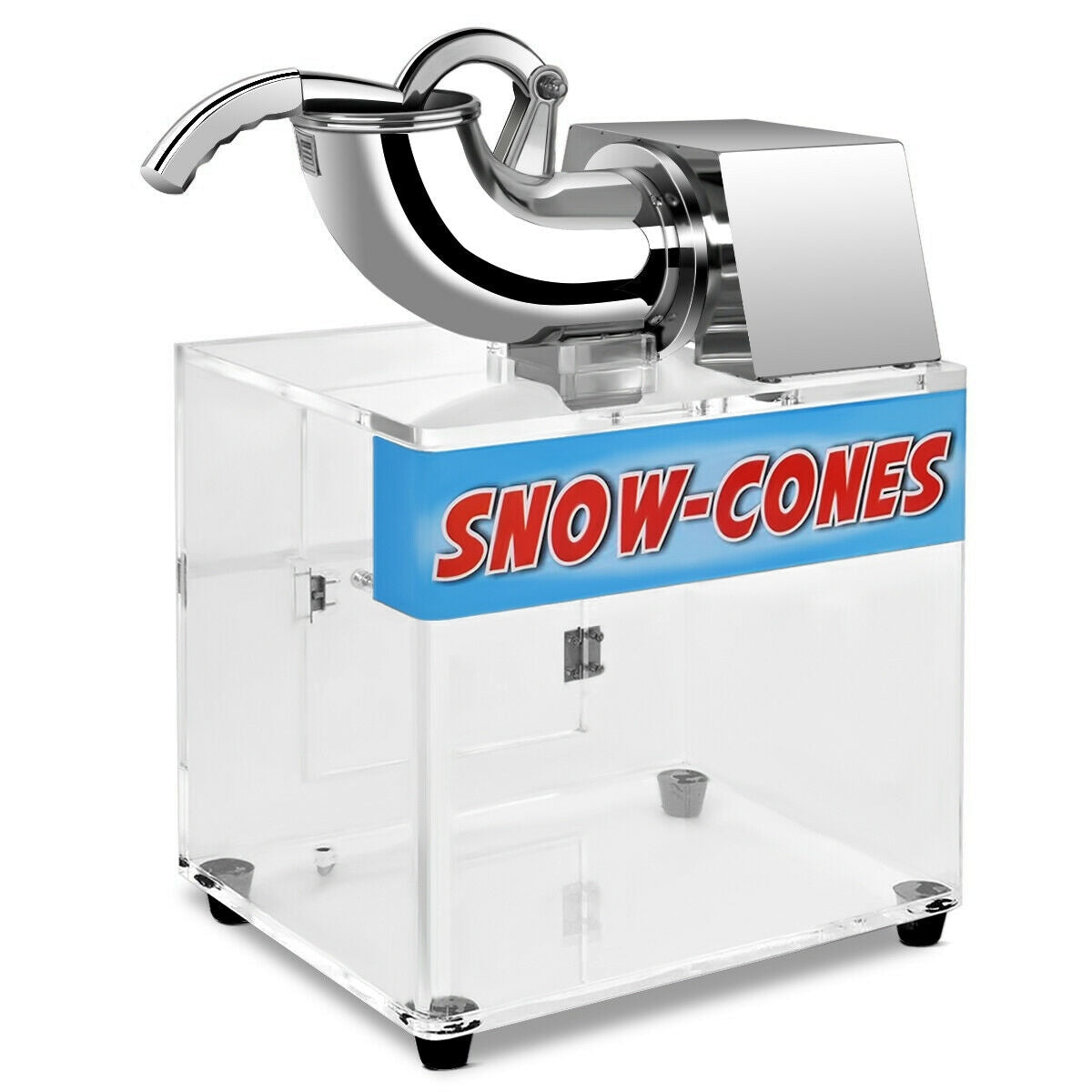 Costway Electric Snow Cone Machine Ice Shaver Maker Shaving Crusher Dual Blades White
