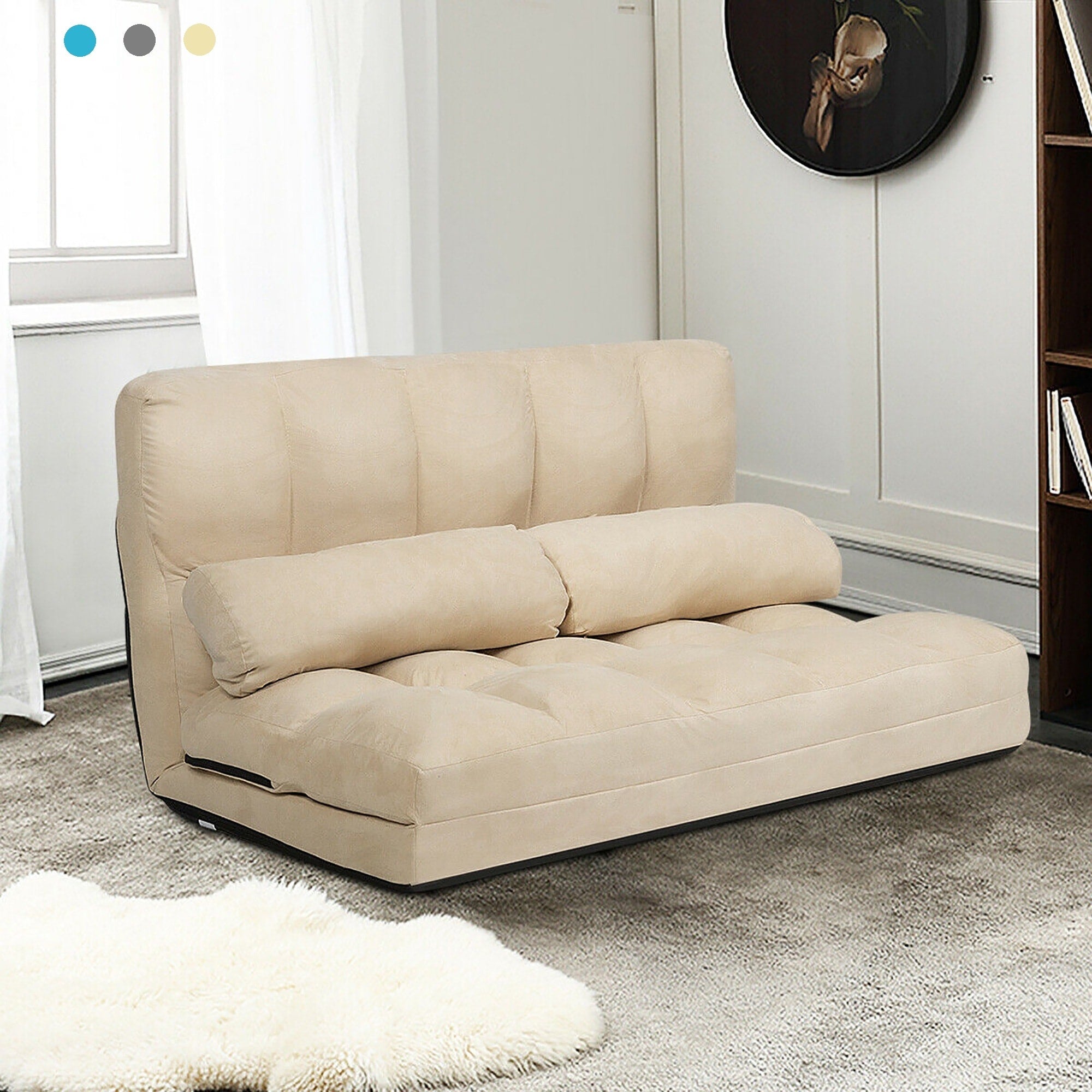 Costway Foldable Floor Sofa Bed 6 Position Adjustable Lounge Couch