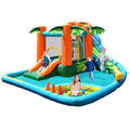 Costway Inflatable Bounce House Kids Water Splash Pool Dual Slide Jumping Castle W Bag As The Pictures Shows