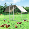 Costway Large Walk In Chicken Coop Run House Shade Cage 9.5 X 6.5 With Roof Cover As Pic