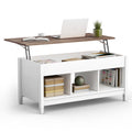 Costway Lift Top Coffee Table W Hidden Compartment And Storage Shelves Modern Furniture As Pic