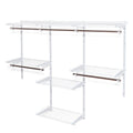 Costway Wall Mounted Adjustable Closet Organizer Custom Metal Closet White