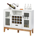 Costway Wood Wine Storage Cabinet W Wine Rack Drawer See Description